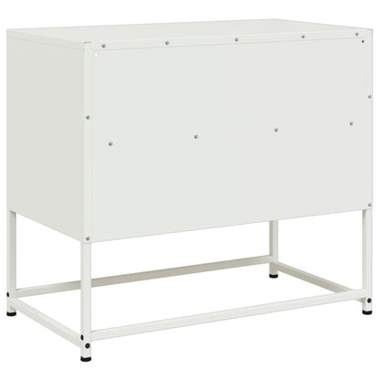 Mobile TV Bianco 68x39x60,5 cm in Acciaio - homemem39
