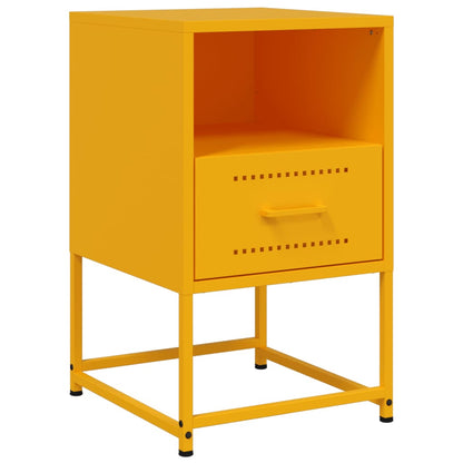 Comodini 2 pz Giallo Senape 36x39x60,5 cm in Acciaio - homemem39