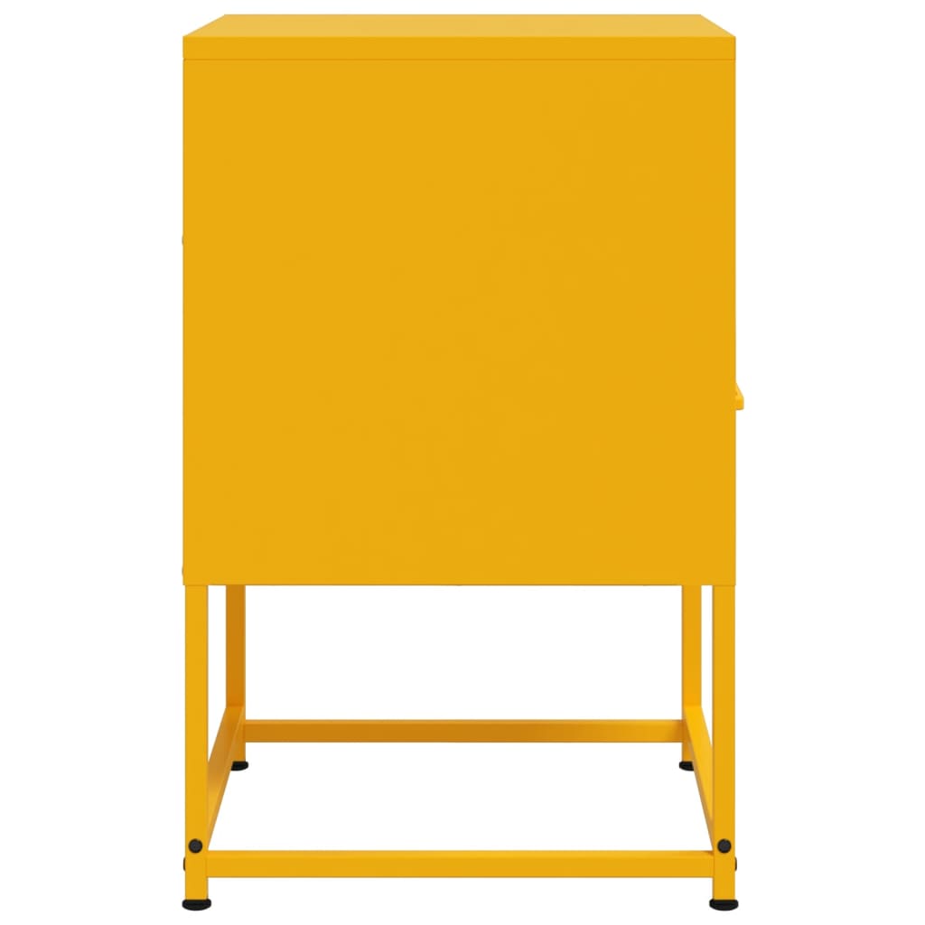 Comodini 2 pz Giallo Senape 36x39x60,5 cm in Acciaio - homemem39