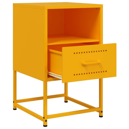 Comodini 2 pz Giallo Senape 36x39x60,5 cm in Acciaio - homemem39