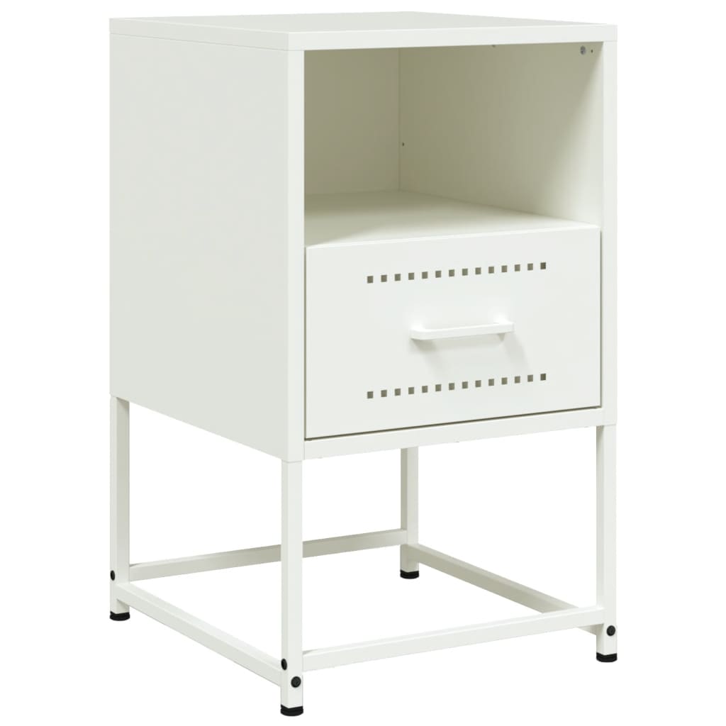 Comodini 2 pz Bianchi 36x39x60,5 cm in Acciaio - homemem39