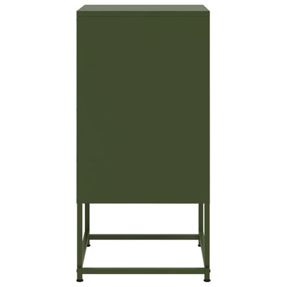 Comodini 2 pz Verde Oliva 36x39x78 cm in Acciaio - homemem39