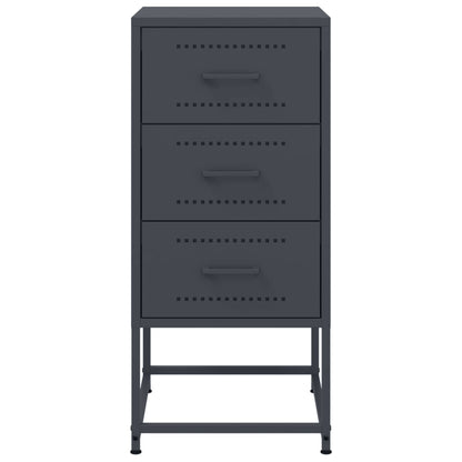 Comodini 2 pz Antracite 36x39x78 cm in Acciaio - homemem39