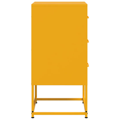 Comodini 2 pz Giallo Senape 36x39x78 cm in Acciaio - homemem39