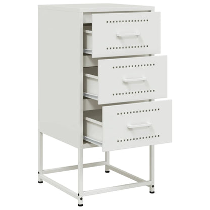 Comodini 2 pz Bianchi 36x39x78 cm in Acciaio - homemem39