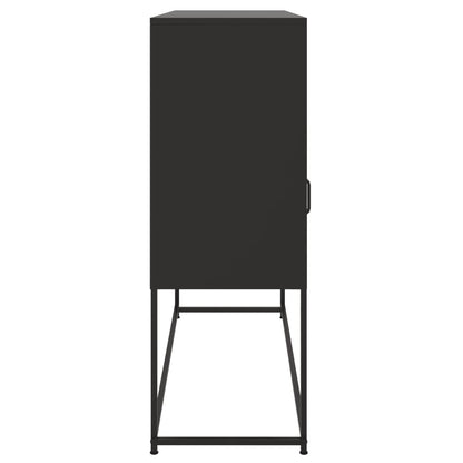 Credenza Nera 100,5x39x107 cm in Acciaio - homemem39