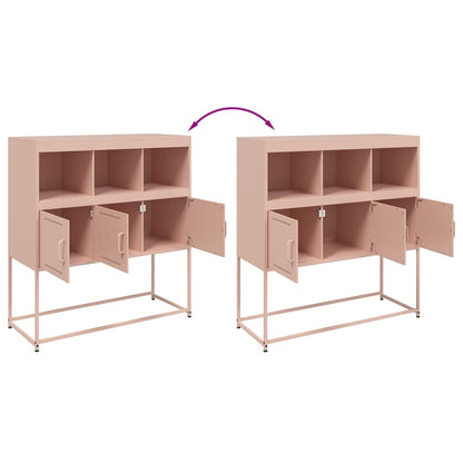 Credenza Rosa 100,5x39x107 cm in Acciaio - homemem39
