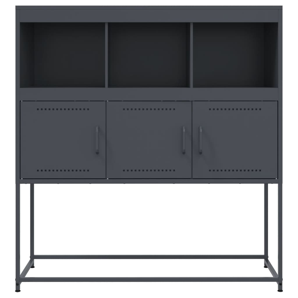 Credenza Antracite 100,5x39x107 cm in Acciaio