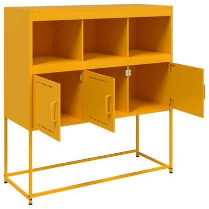 Credenza Giallo Senape 100,5x39x107 cm in Acciaio - homemem39