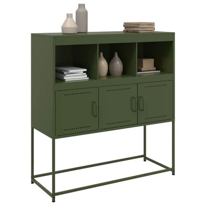 Credenza Verde Oliva 100,5x39x79 cm in Acciaio