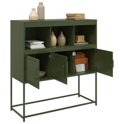 Credenza Verde Oliva 100,5x39x79 cm in Acciaio