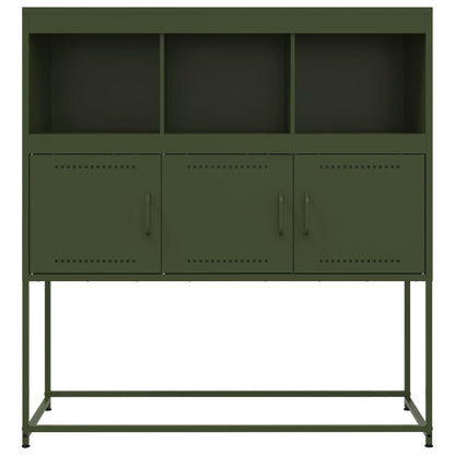 Credenza Verde Oliva 100,5x39x79 cm in Acciaio