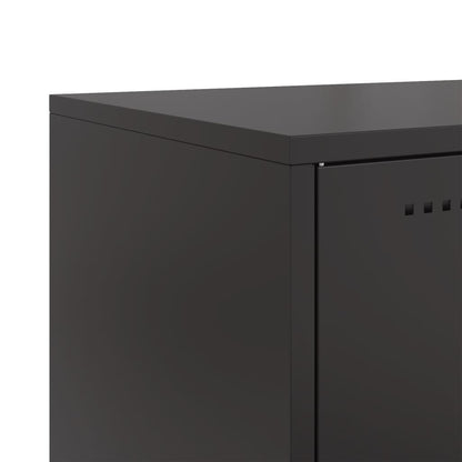 Credenza Nera 100,5x39x107 cm in Acciaio