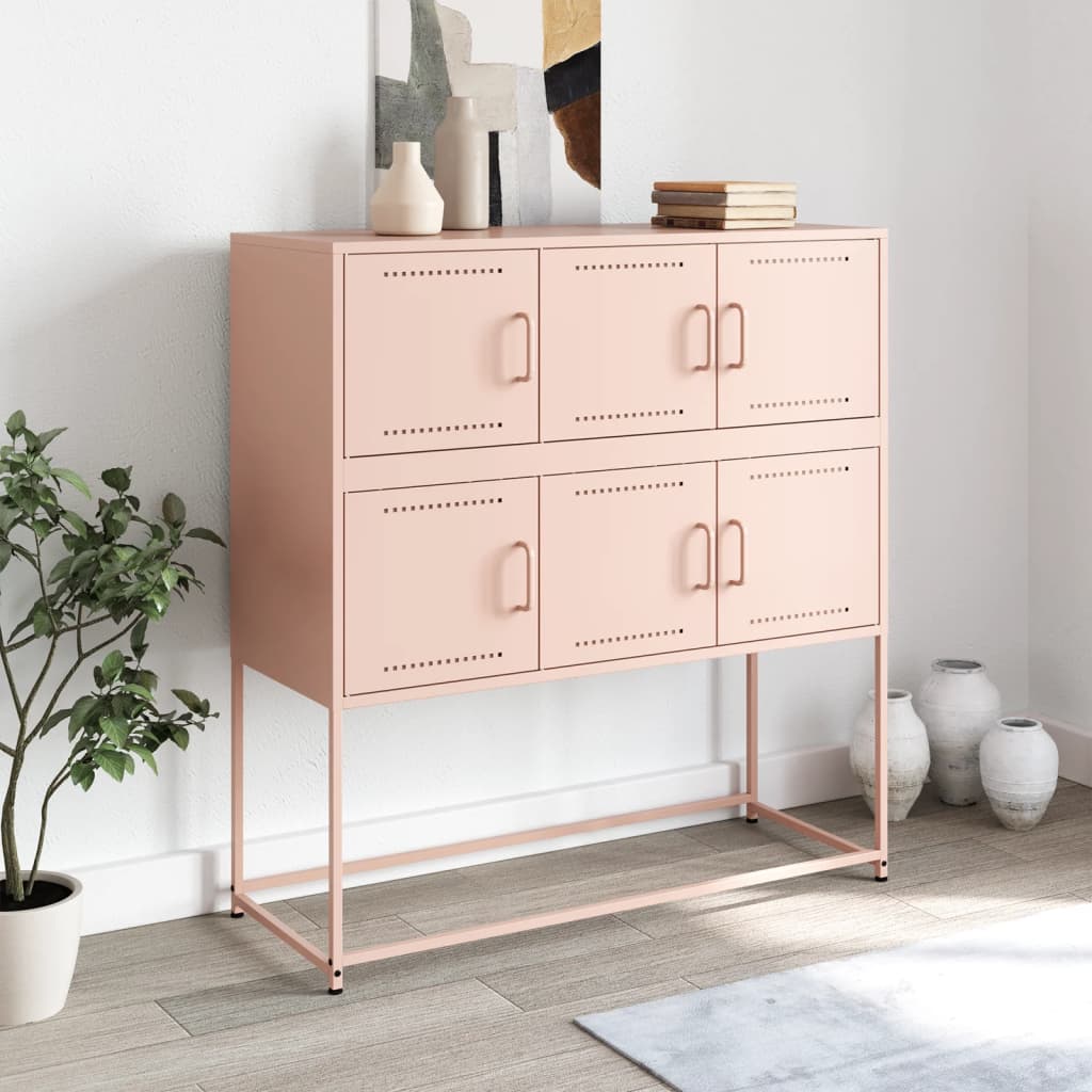 Credenza Rosa 100,5x39x107 cm in Acciaio