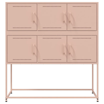 Credenza Rosa 100,5x39x107 cm in Acciaio - homemem39