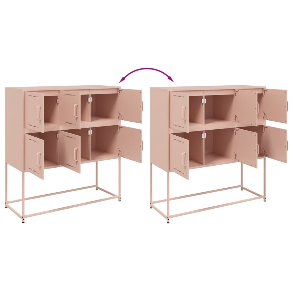 Credenza Rosa 100,5x39x107 cm in Acciaio