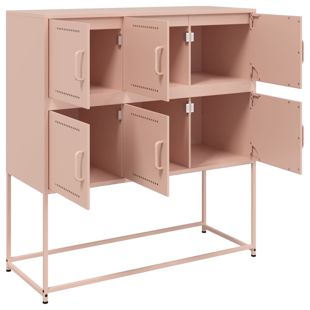 Credenza Rosa 100,5x39x107 cm in Acciaio - homemem39