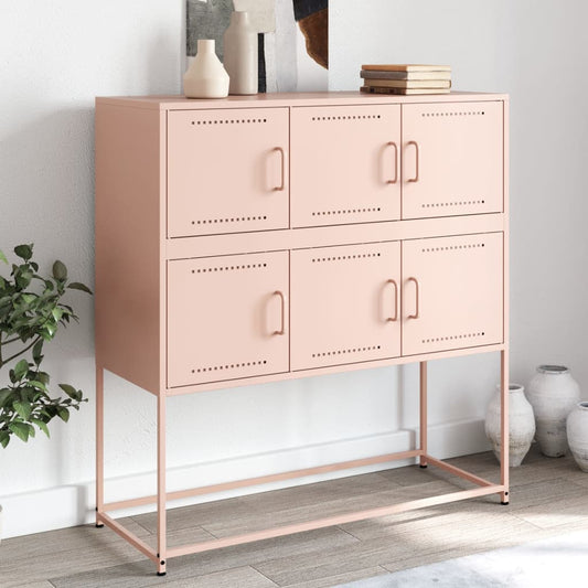 Credenza Rosa 100,5x39x107 cm in Acciaio - homemem39