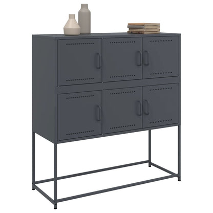 Credenza Antracite 100,5x39x107 cm in Acciaio