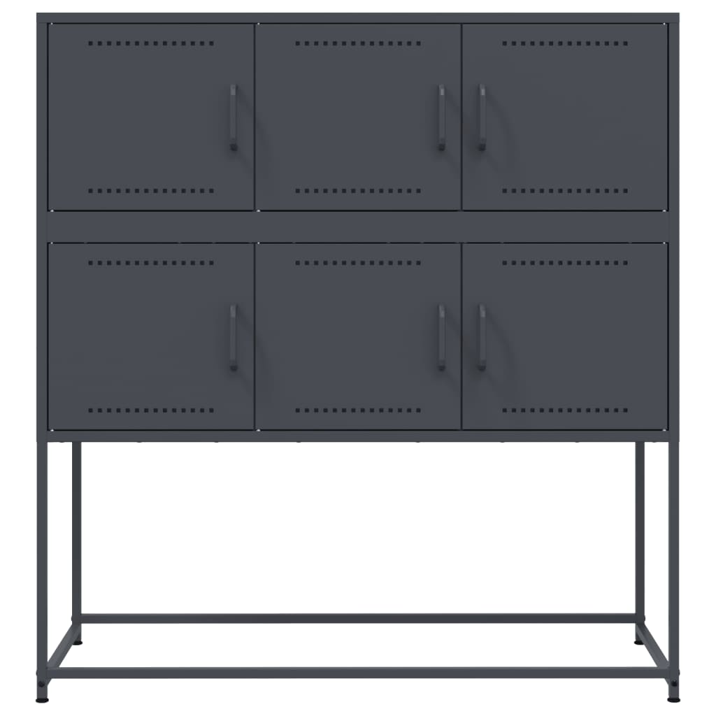 Credenza Antracite 100,5x39x107 cm in Acciaio