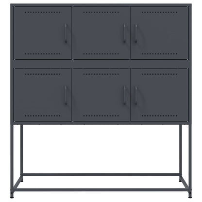 Credenza Antracite 100,5x39x107 cm in Acciaio