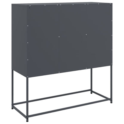 Credenza Antracite 100,5x39x107 cm in Acciaio - homemem39
