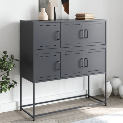 Credenza Antracite 100,5x39x107 cm in Acciaio