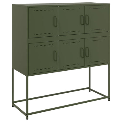 Credenza Verde Oliva 100,5x39x79 cm in Acciaio