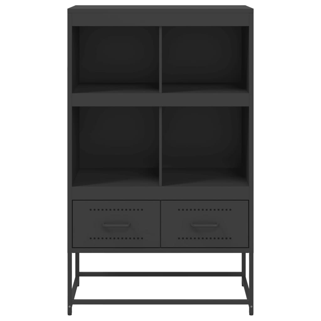 Credenza Nera 68x39x111,5 cm Acciaio