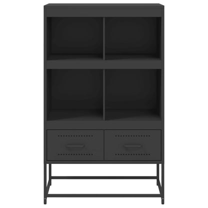 Credenza Nera 68x39x111,5 cm Acciaio