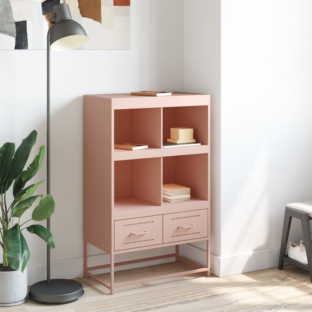Credenza Rosa 68x39x111,5 cm Acciaio - homemem39