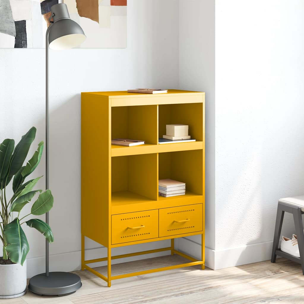 Credenza Giallo Senape 68x39x111,5 cm in Acciaio - homemem39