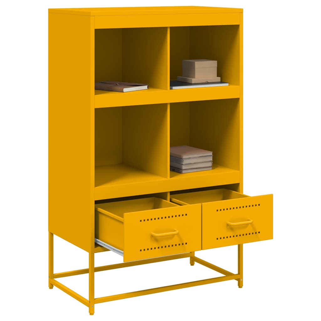 Credenza Giallo Senape 68x39x111,5 cm in Acciaio - homemem39