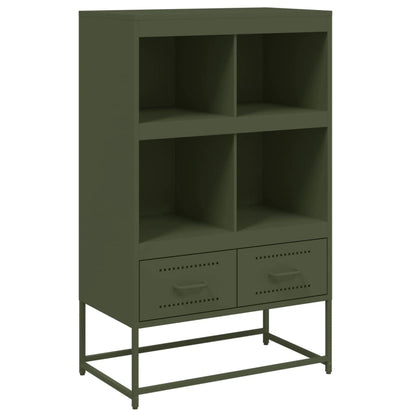 Credenza Verde Oliva 68x39x111,5 cm in Acciaio