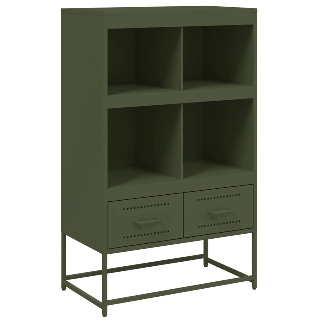 Credenza Verde Oliva 68x39x111,5 cm in Acciaio - homemem39