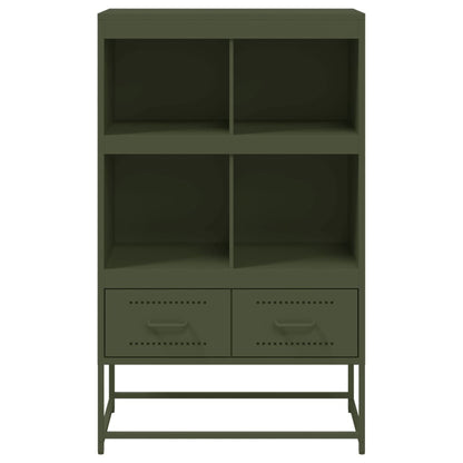 Credenza Verde Oliva 68x39x111,5 cm in Acciaio