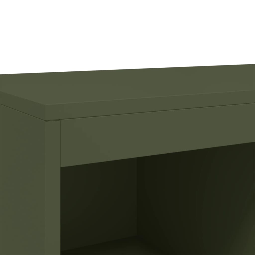 Credenza Verde Oliva 68x39x111,5 cm in Acciaio