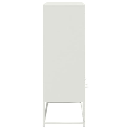 Credenza Bianca 68x39x111,5 cm Acciaio - homemem39