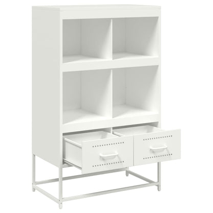 Credenza Bianca 68x39x111,5 cm Acciaio - homemem39