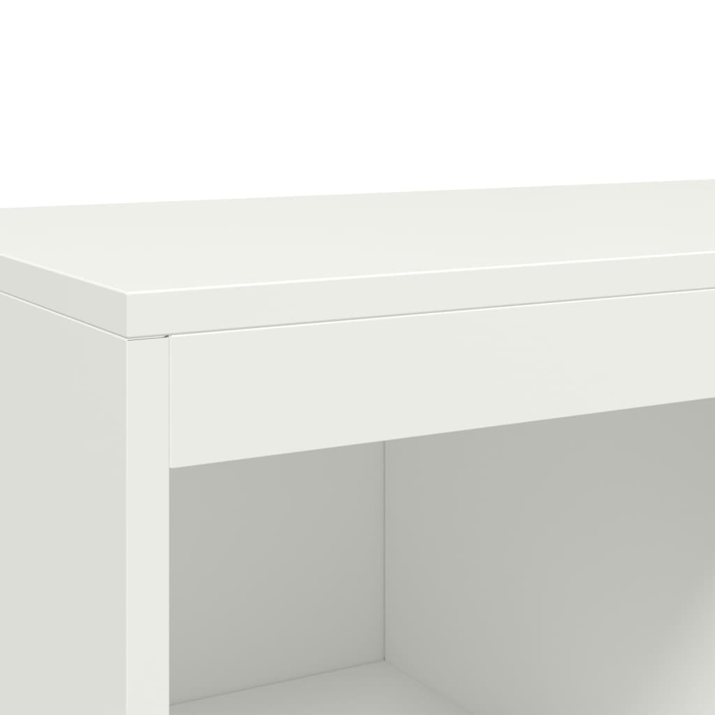 Credenza Bianca 68x39x111,5 cm Acciaio - homemem39
