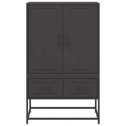 Credenza Nera 68x39x111,5 cm in Acciaio