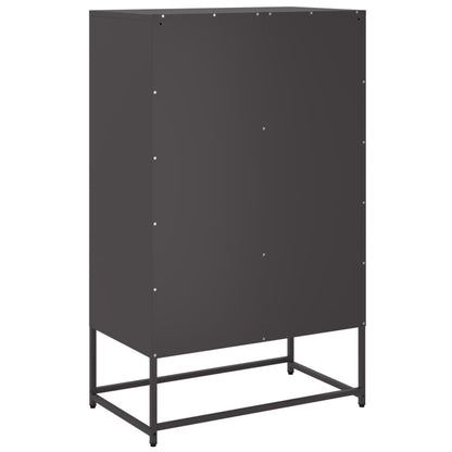 Credenza Nera 68x39x111,5 cm in Acciaio