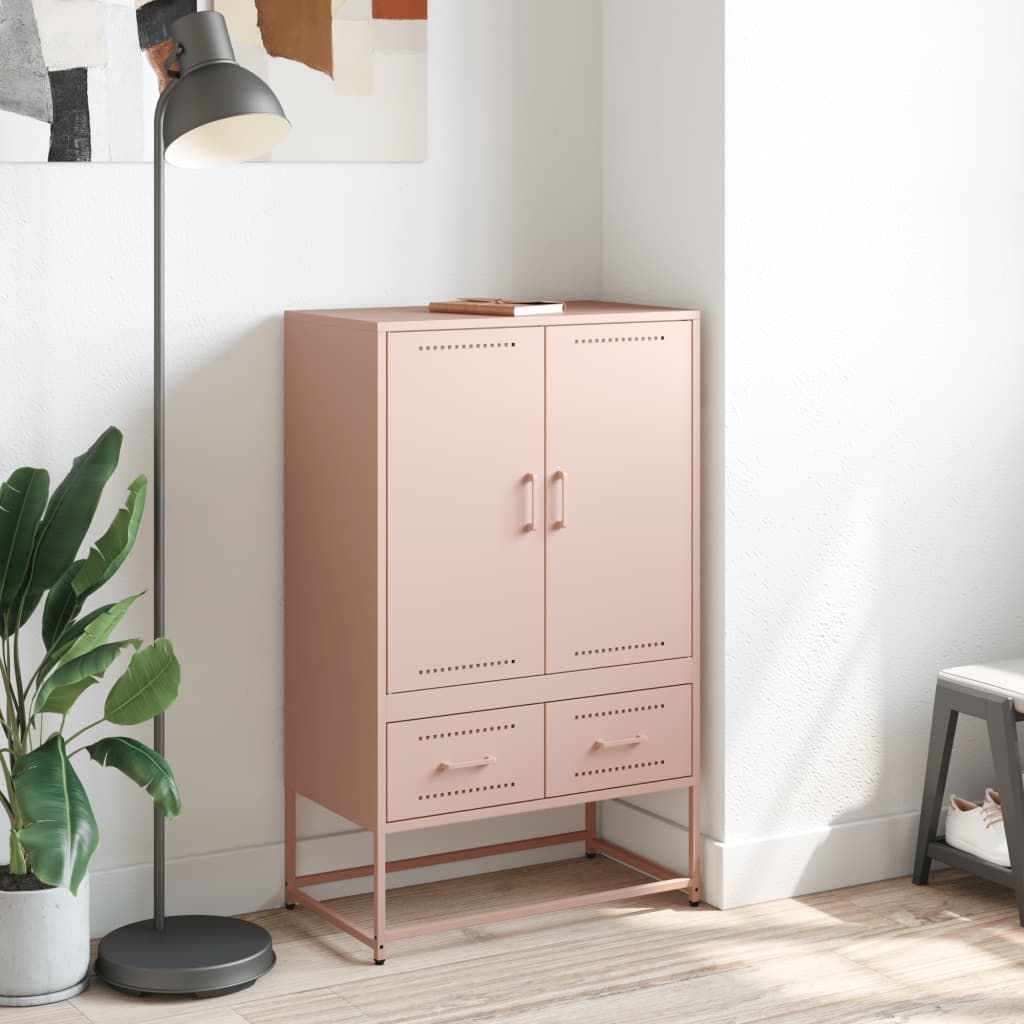 Credenza Rosa 68x39x111,5 cm Acciaio