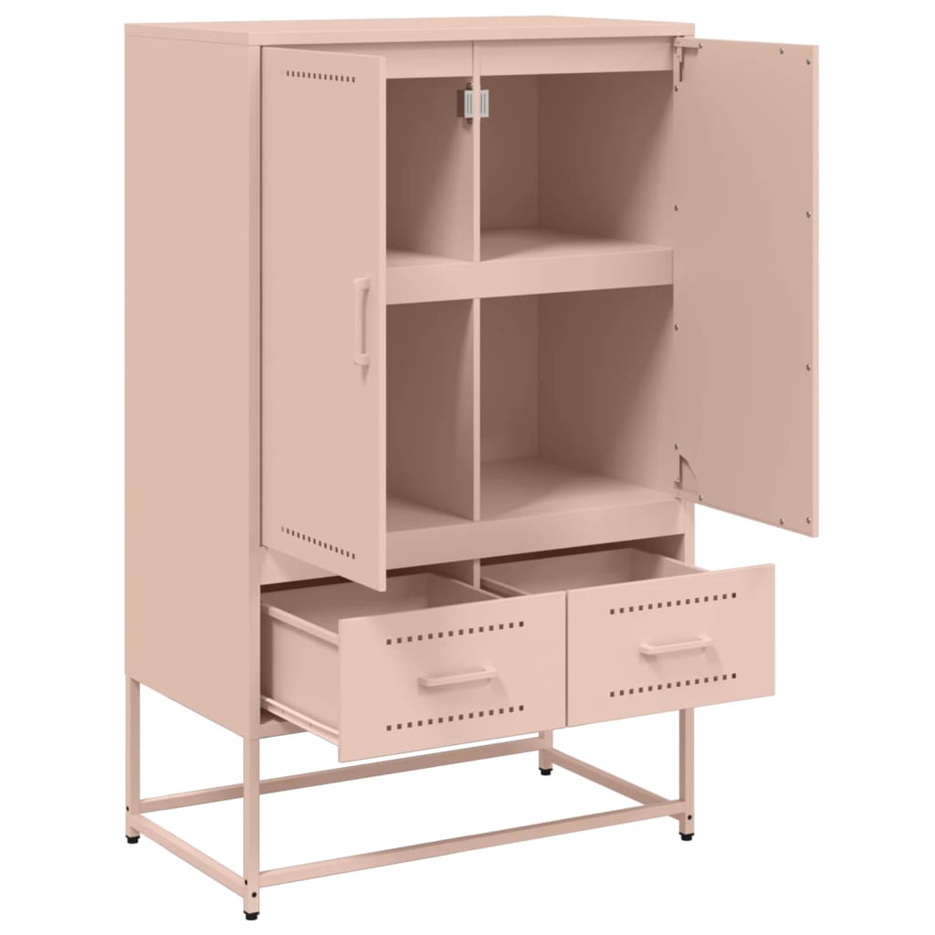 Credenza Rosa 68x39x111,5 cm Acciaio - homemem39