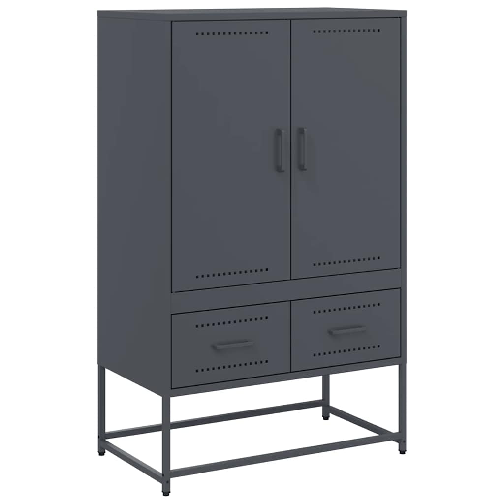 Credenza Antracite 68x39x111,5 cm Acciaio