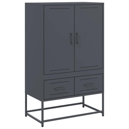 Credenza Antracite 68x39x111,5 cm Acciaio