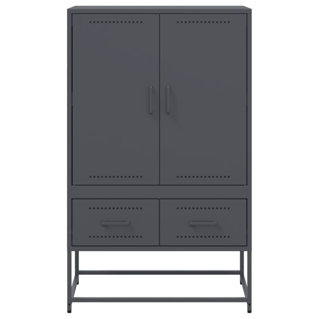 Credenza Antracite 68x39x111,5 cm Acciaio