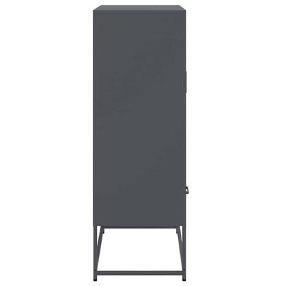 Credenza Antracite 68x39x111,5 cm Acciaio