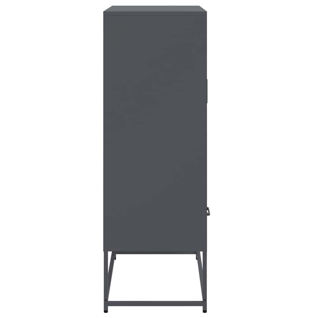 Credenza Antracite 68x39x111,5 cm Acciaio
