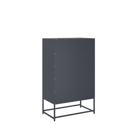 Credenza Antracite 68x39x111,5 cm Acciaio